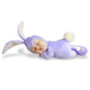 Кукла 'Спящий зайчик', сиреневый, 22 см, Anne Geddes [579151]