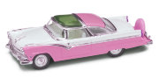 Модель автомобиля Ford Crown Victoria 1955, бело-розовая, 1:43, Yat Ming [94202P]