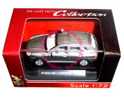 Модель автомобиля Porsche Cayenne Turbo 1:72, серебристая, в пластмассовой коробке, Yat Ming [73000-30]