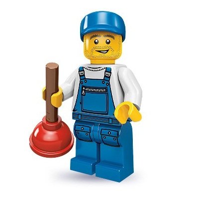 Минифигурка 'Водопроводчик', серия 9 'из мешка', Lego Minifigures [71000-16] Минифигурка 'Водопроводчик', серия 9 'из мешка', Lego Minifigures [71000-16]