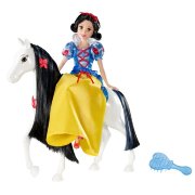 Кукла 'Сверкающая принцесса Белоснежка и королевская лошадь' (Sparking Princess & Royal Horse), из серии 'Принцессы Диснея', Mattel [V1659]