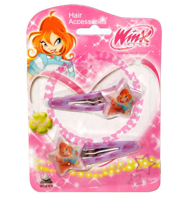 Заколки для волос 'Winx Club', 2шт., сиреневые [10354s] Заколки для волос 'Winx Club', 2шт., сиреневые [10354s]