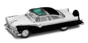 Модель автомобиля Ford Crown Victoria 1955, бело-черная, 1:43, Yat Ming [94202BK]