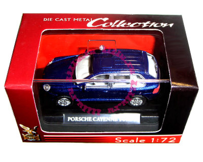 Модель автомобиля Porsche Cayenne Turbo 1:72, синий металлик, в пластмассовой коробке, Yat Ming [73000-31] Модель автомобиля Porsche Cayenne Turbo 1:72, синий металлик, в пластмассовой коробке, Yat Ming [73000-31]