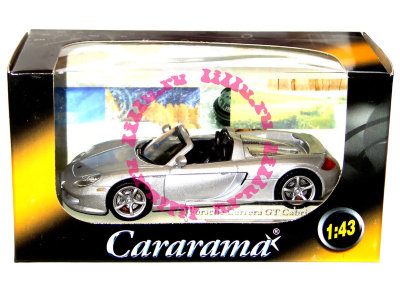Модель автомобиля Porsche Carrera GT Cabriolet, серебристая, 1:43, Cararama [143ND-07] Модель автомобиля Porsche Carrera GT Cabriolet, 1:43, Cararama [143ND-07]