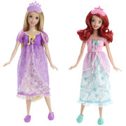Игровой набор 'Королевская пижамная вечеринка принцесс Ариэль и Рапунцель' (Ariel & Rapunzel - Royal Slumber Party), 29 см, из серии 'Принцессы Диснея', Mattel [BDJ21]