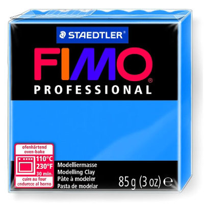 Полимерная глина FIMO Professional,  чисто-синяя, 85г, FIMO [8004-300] Полимерная глина FIMO Professional,  чисто-синяя, 85г, FIMO [8004-300]