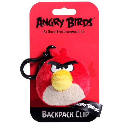 Мягкая игрушка-брелок &#039;Красная злая птичка&#039; (Angry Birds - Red Bird), 8 см, Commonwealth Toys [90789-R] Мягкая игрушка-брелок 'Красная злая птичка' (Angry Birds - Red Bird), 8 см, Commonwealth Toys [90789-R]