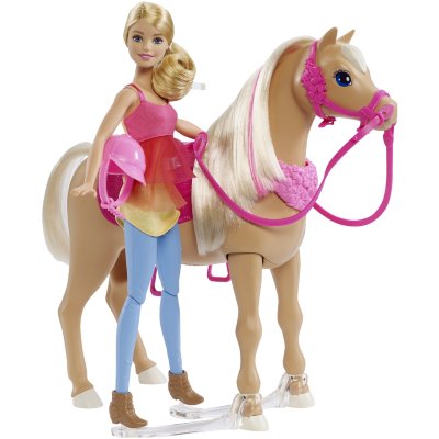Игровой набор с куклой Барби 'Танцующая лошадь', из серии 'Barbie &amp; Her Sisters in a Puppy Chase', Barbie, Mattel [DMC30] Игровой набор 'Фургон для щенков', из серии 'Barbie & Her Sisters in a Puppy Chase', Barbie, Mattel [DLY33]