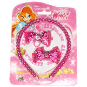 Обруч и резинки для волос 'Winx Club', красные [10383r]