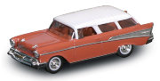 Модель автомобиля Chevrolet Nomad 1957, коричнево-розовая, 1:43, Yat Ming [94203BR]
