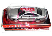 Модель автомобиля Audi RS6 1:72, серебристая, Yat Ming [72000-26]