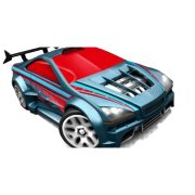 Коллекционная модель автомобиля Asphalt Assault - HW Code Cars 2012, голубая, Hot Wheels, Mattel [V5551]