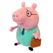 Мягкая игрушка 'Папа Свин с кейсом', 24 см, Peppa Pig, Росмэн [30292]