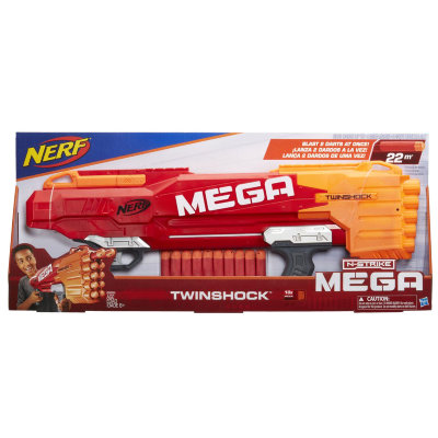 Детское оружие &#039;Крупнокалиберное оружие Твиншок - Twinshock&#039;, из серии NERF MEGA Elite, Hasbro [B9894] Детское оружие 'Крупнокалиберное оружие Твиншок - Twinshock', из серии NERF MEGA Elite, Hasbro [B9894]