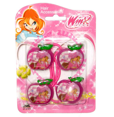 Резинки для волос &#039;Winx Club - Flora&#039;, 2шт., красные [10347r] Резинки для волос 'Winx Club - Flora', 2шт., красные [10347r]