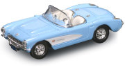Модель автомобиля Chevrolet Corvette 1957, голубая, 1:43, Yat Ming [94209B]