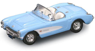 Модель автомобиля Chevrolet Corvette 1957, голубая, 1:43, Yat Ming [94209B] Модель автомобиля Chevrolet Corvette 1957, голубая, 1:43, Yat Ming [94209B]