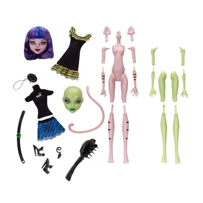 Конструктор двух кукол &#039;Ведьма и Кошка&#039; (Witch &amp; Cat), серия &#039;Создай монстра&#039;, &#039;Школа Монстров&#039;, Monster High, Mattel [X3724] Конструктор двух кукол 'Ведьма и Кошка' (Witch & Cat), серия 'Создай монстра', 'Школа Монстров', Monster High, Mattel [X3724]