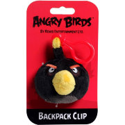 Мягкая игрушка-брелок 'Черная злая птичка' (Angry Birds - Black Bird), 8 см, Commonwealth Toys [90789-BK]