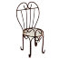 Кукольная садовая миниатюра 'Декоративный стул, коричневый', металлический, ScrapBerry's [SCB271014] - SCB271014.jpg