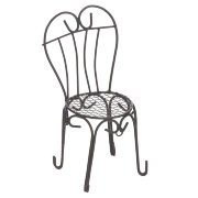 Кукольная садовая миниатюра 'Декоративный стул, коричневый', металлический, ScrapBerry's [SCB271014]