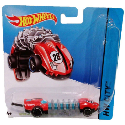 Машинка Top Speed GT, красная, из серии &#039;Мутанты&#039;, Hot Wheels, Mattel [BBY81] Машинка Top Speed GT, красная, из серии 'Мутанты', Hot Wheels, Mattel [BBY81]