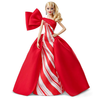 Кукла Барби &#039;Рождество-2019&#039; (2019 Holiday Barbie), блондинка, коллекционная, Mattel [FXF01] Кукла Барби 'Рождество-2019' (2019 Holiday Barbie), блондинка, коллекционная, Mattel [FXF01]