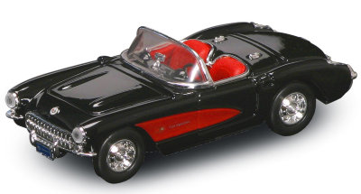 Модель автомобиля Chevrolet Corvette 1957, черная, 1:43, Yat Ming [94209BK] Модель автомобиля Chevrolet Corvette 1957, черная, 1:43, Yat Ming [94209BK]