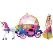 Игровой набор с куклой Барби 'Радужная карета', из серии 'Barbie Dreamtopia', Barbie, Mattel [DPY38]