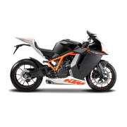 Модель мотоцикла KTM 1190 RC8R, 1:18, черно-бело-оранжевая, Bburago [18-51049]
