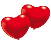 Воздушные шарики - красные сердечки, 10 шт, Everts [48307]