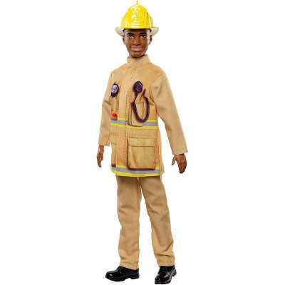 Кукла Кен &#039;Пожарный&#039;, из серии &#039;Я могу стать&#039;, Barbie, Mattel [FXP05] Кукла Кен 'Пожарный', из серии 'Я могу стать', Barbie, Mattel [FXP05]