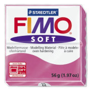 Полимерная глина FIMO Soft Raspberry, малиновая, 56г, FIMO [8020-22]