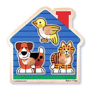 Деревянный пазл с большими ручками 'Домашние питомцы', из серии Fresh Start, Melissa&amp;Doug [2055] Деревянный пазл с большими ручками 'Домашние питомцы', из серии Fresh Start, Melissa&Doug [2055]