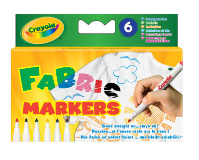 Фломастеры для рисования по ткани, 6 цветов, Crayola [10596] Фломастеры для рисования по ткани, 6 цветов, Crayola [10596]