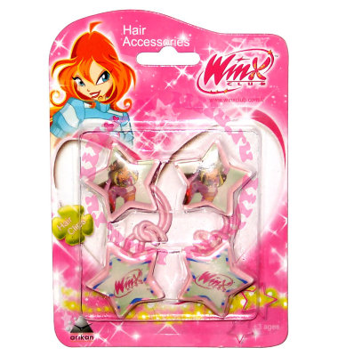 Резинки для волос 'Winx Club - Flora', 2шт., розовые [10353fl] Резинки для волос 'Winx Club - Flora', 2шт., розовые [10353fl]