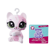 Мягкая игрушка 'Котёнок Pinky Calicoco', 10 см, из серии 'Прилипалы', Littlest Pet Shop, Hasbro [E0343]