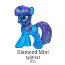 Мини-пони 'из мешка' - прозрачная сверкающая Diamond Mint, 1a серия 2014, My Little Pony [A8331-11] - A8331-11a.jpg
