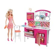 Набор 'Кухня' с куклой Барби, мебелью и аксессуарами, Barbie, Mattel [T8013]