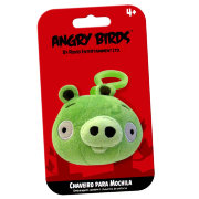 Мягкая игрушка-брелок 'Зеленая свинка' (Angry Birds - Pig), 8 см, Commonwealth Toys [90789-P]