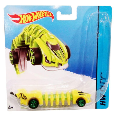 Машинка Flexforce, желтая, из серии &#039;Мутанты&#039;, Hot Wheels, Mattel [BBY90] Машинка Flexforce, желтая, из серии 'Мутанты', Hot Wheels, Mattel [BBY90]