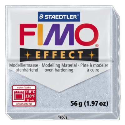 Полимерная глина FIMO Effect Glitter Silver, серебряная с блестками, 56г, FIMO [8020-812] Полимерная глина FIMO Effect Glitter Silver, серебряная с блестками, 56г, FIMO [8020-812]