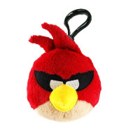 Мягкая игрушка-брелок 'Красная космическая злая птичка' (Angry Birds Space - Red Bird), 8 cм, Commonwealth Toys [92677-R]