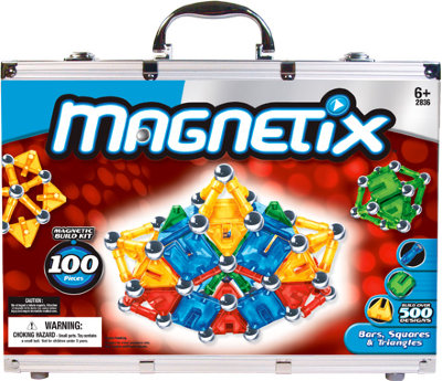 Конструктор Magnetix магнитный, 100 деталей, в кейсе [2836] Конструктор Magnetix магнитный, 100 деталей, в кейсе