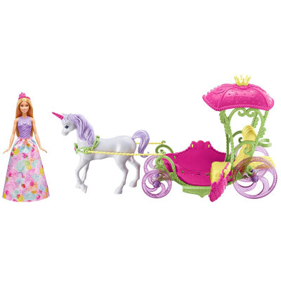 Игровой набор с куклой Барби &#039;Карета&#039;, из серии &#039;Dreamtopia&#039;, Barbie, Mattel [DYX31] Игровой набор с куклой Барби 'Карета', из серии 'Dreamtopia', Barbie, Mattel [DYX31]