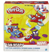 Набор для детского творчества с пластилином 'Транспорт супергероев' (Captain America, Spider-Man, Venom), из серии 'Баночкоголовые' (Can-Heads), Play-Doh/Hasbro [B0606]