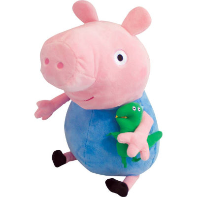 Мягкая игрушка &#039;Поросёнок Джордж с динозавром&#039;, 34 см, Peppa Pig, Росмэн [29626] Мягкая игрушка 'Поросёнок Джордж с динозавром', 34 см, Peppa Pig, Росмэн [29626]