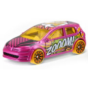 Модель автомобиля 'Volkswagen Golf MK7', Жёлто-розовая, HW Art Cars, Hot Wheels [DVB82]