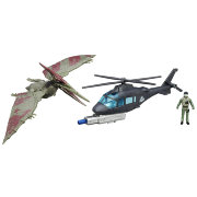 Игрушка 'Птеранодон против вертолета' (Pteranodon vs Helicopter), свет и звук, из серии 'Мир Юрского Периода' (Jurassic World), Hasbro [B1425]